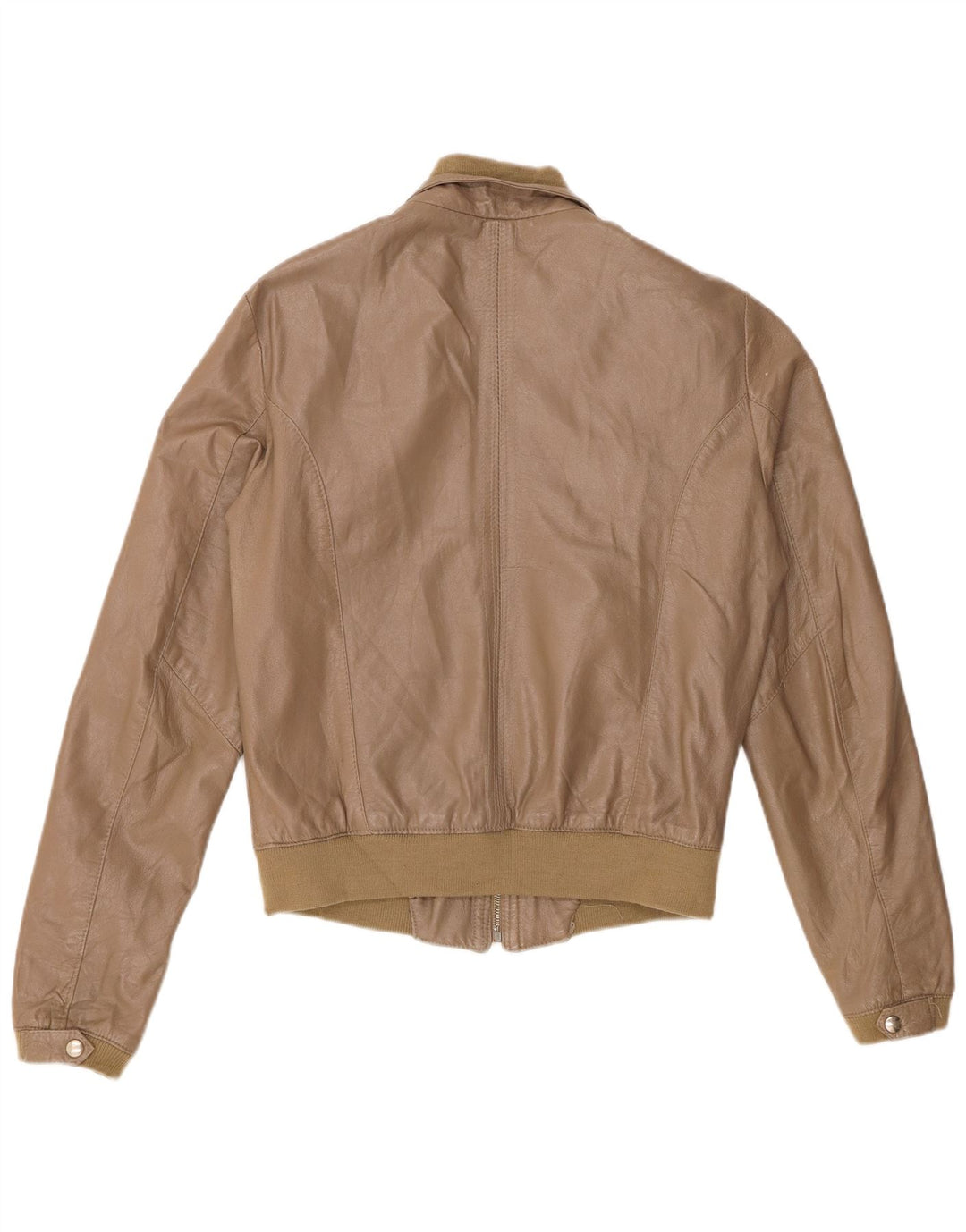 Vintage kvinde bomber læderjakke UK 18 XL Khaki læder