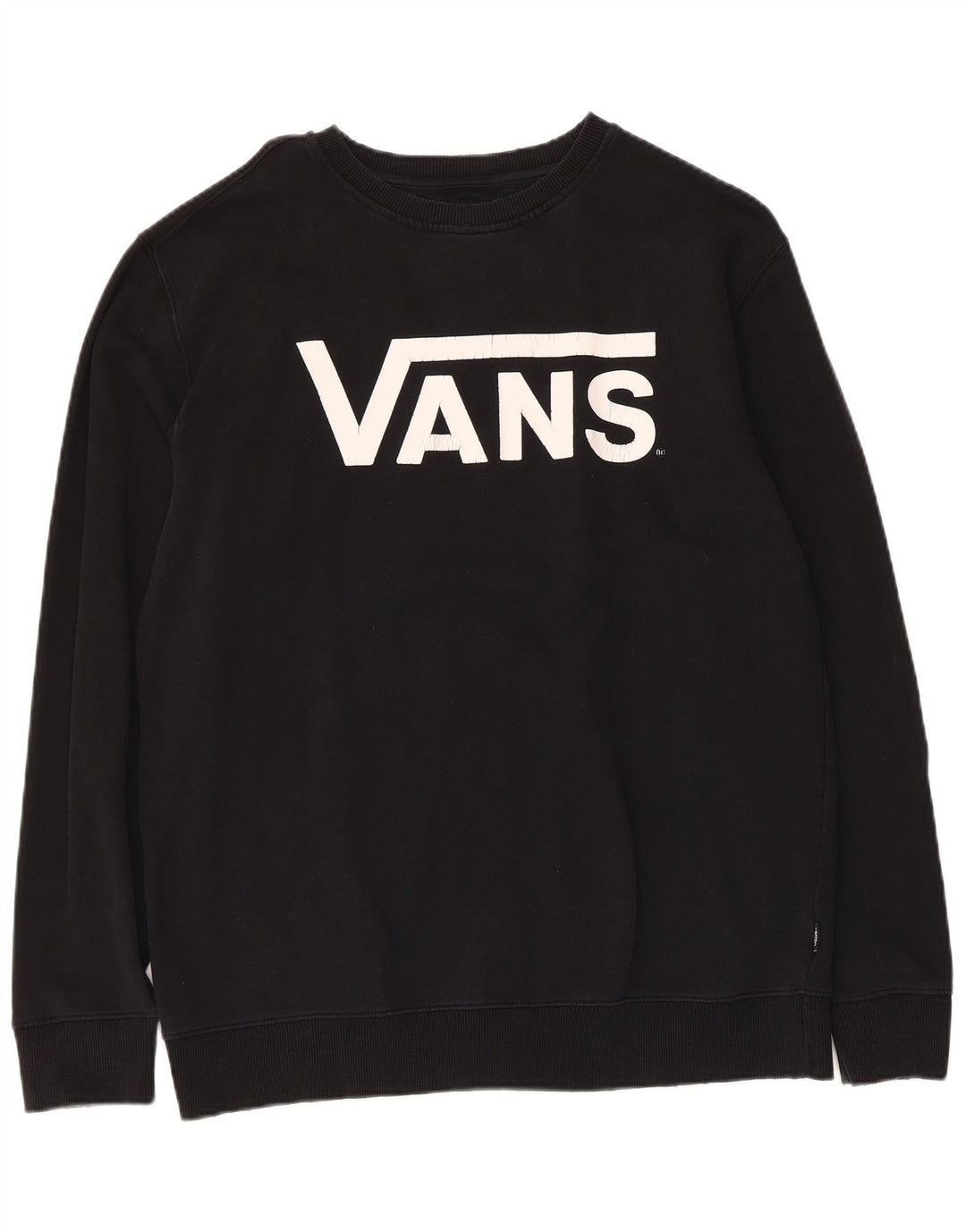 Vans Herre Grafisk Sweatshirt Jumper Stor Sort Bomuld