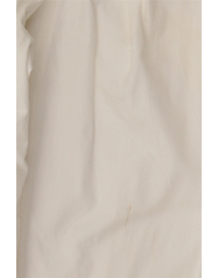 Benetton Dame Shirt Bluse IT 44 Medium Off White Bomuld