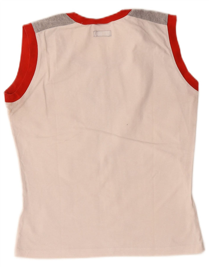 Nike Dame Grafisk Vest Top UK 8/10 Small White Colourblock
