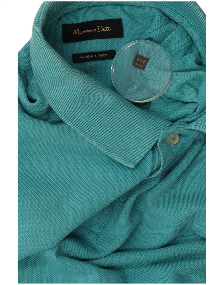 Massimo Dutti Herre Polo Shirt Medium Blue