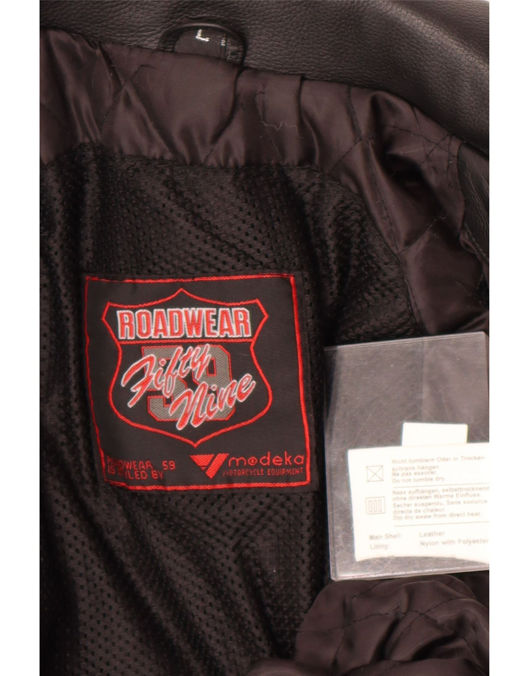 Modeka Dame Motorcykel Biker Jacket UK 16 Stor Sort Læder