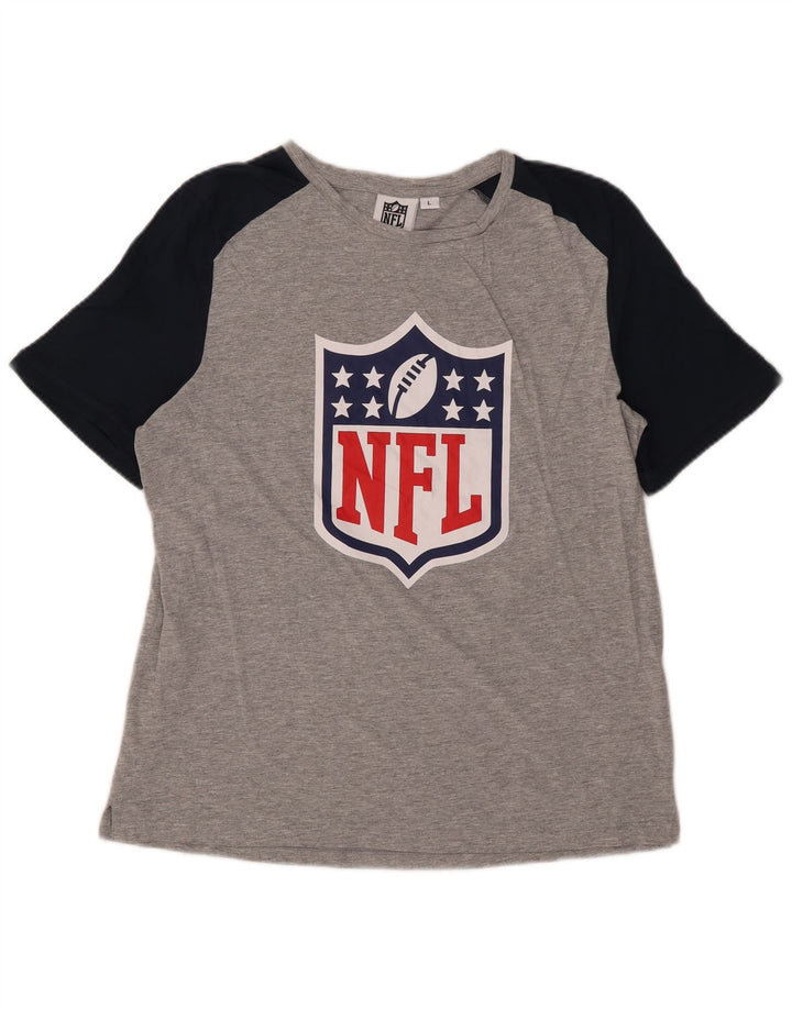 NFL Herre grafisk T-shirt Top Stor Grå Colourblock Bomuld