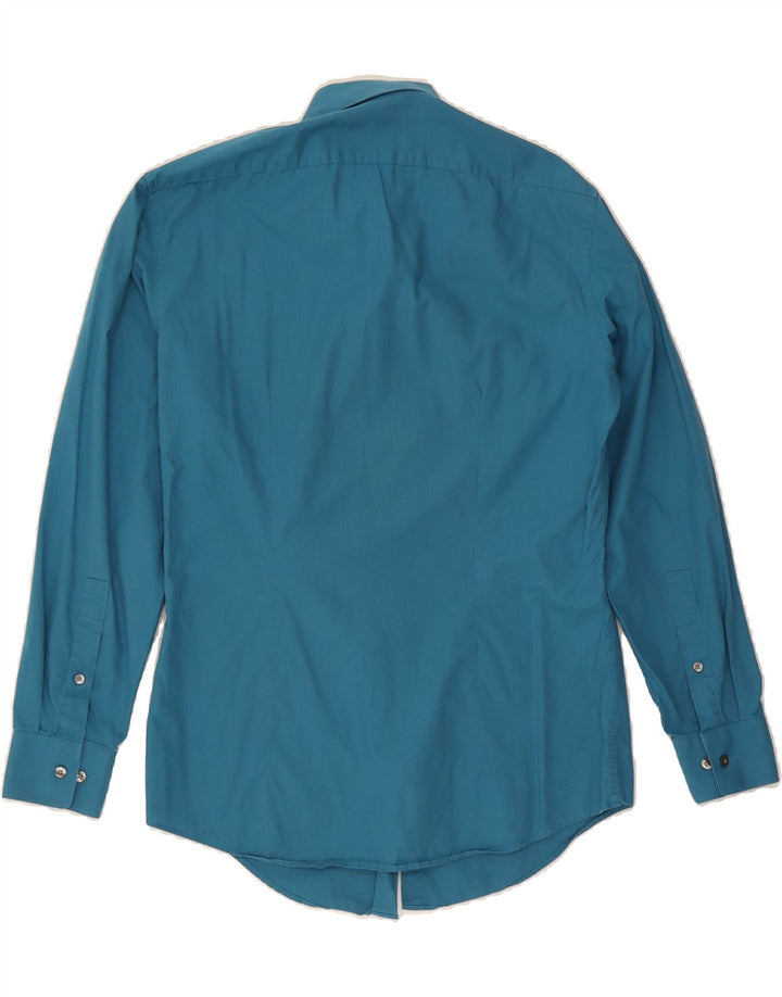 DKNY Mens Slim Fit Shirt Size 15 Medium Blue Vintage Dkny and Second-Hand Dkny from Messina Hembry 