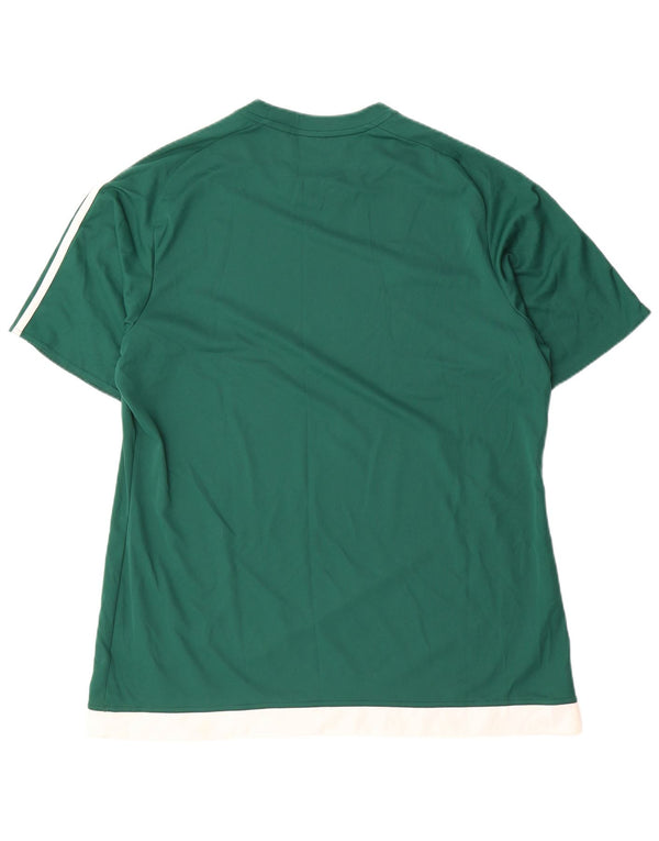 Adidas Herre Climalite T-Shirt Top XL Grøn Colourblock Polyester