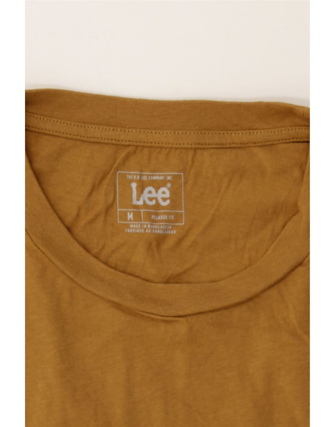 LEE Womens Relaxed Fit T-Shirt Top UK 14 Medium Beige Cotton Vintage Lee and Second-Hand Lee from Messina Hembry 
