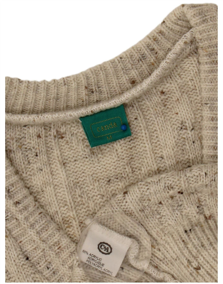 Canda Herre V-hals sweater Medium Grey Flecked Acryl