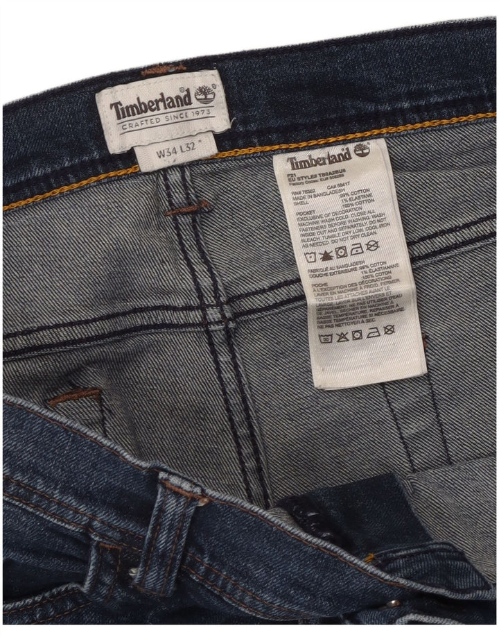 Timberland Straight Jeans til mænd W34 L32 blå bomuld