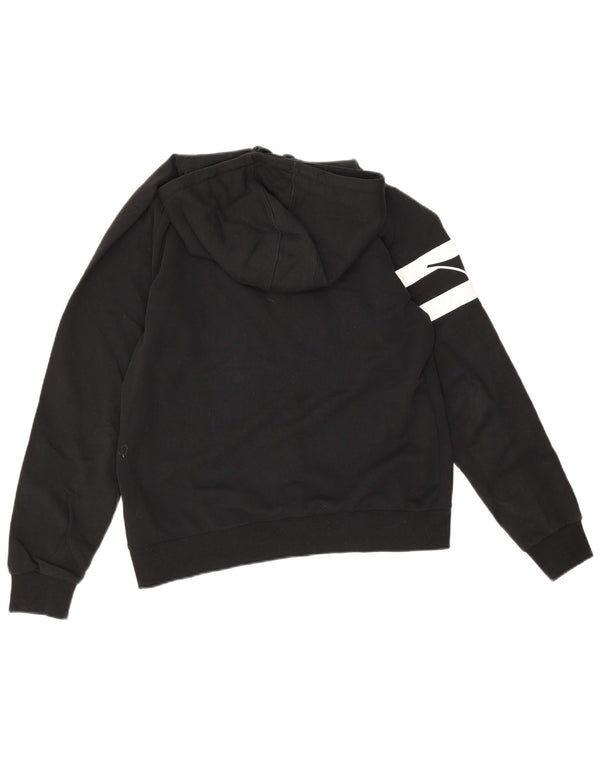 Diadora Herre grafisk hættetrøje Jumper Medium Sort Colourblock Bomuld