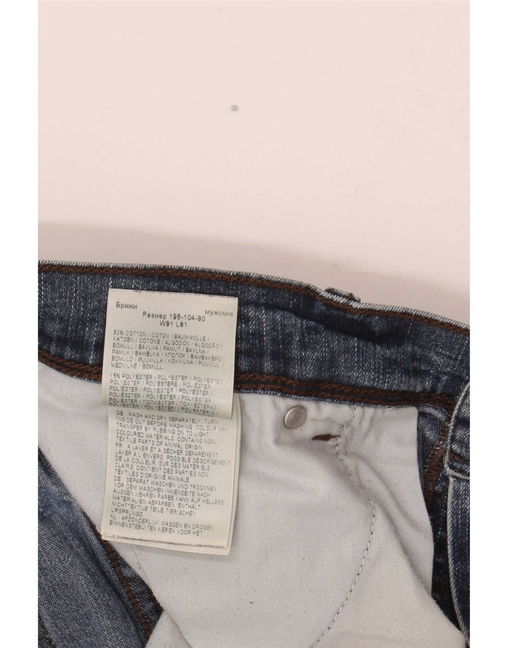 Wrangler Herre Texas Straight Jeans W36 L36 Blå Bomuld