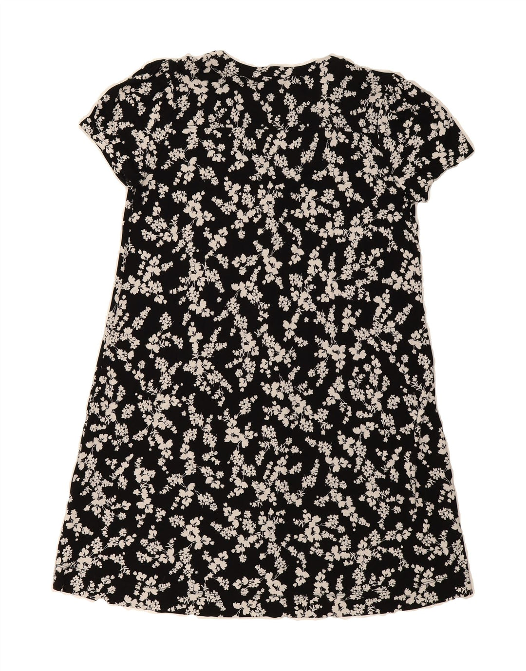 FRENCH CONNECTION Womens A-Line Dress UK 14 Medium Black Floral Viscose Vintage French Connection and Second-Hand French Connection from Messina Hembry 