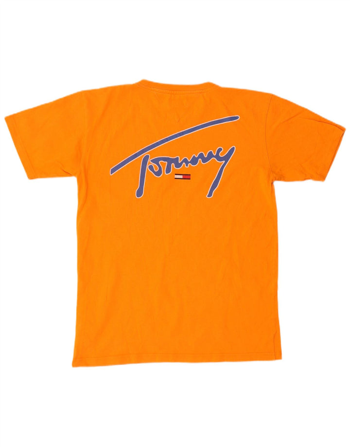 Tommy Hilfiger Herre Grafisk T-Shirt Top Lille Orange Bomuld
