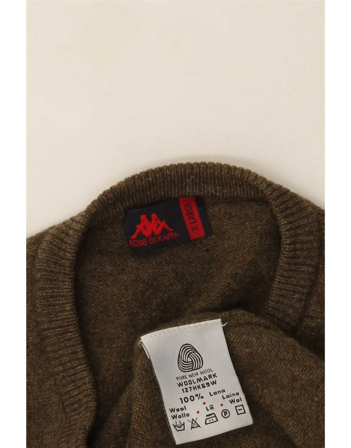 Kappa Herre V-hals sweater XL Grøn Uld