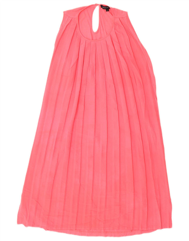 French Connection Dame Ærmeløs Shift Dress UK 10 Small Pink Viscose