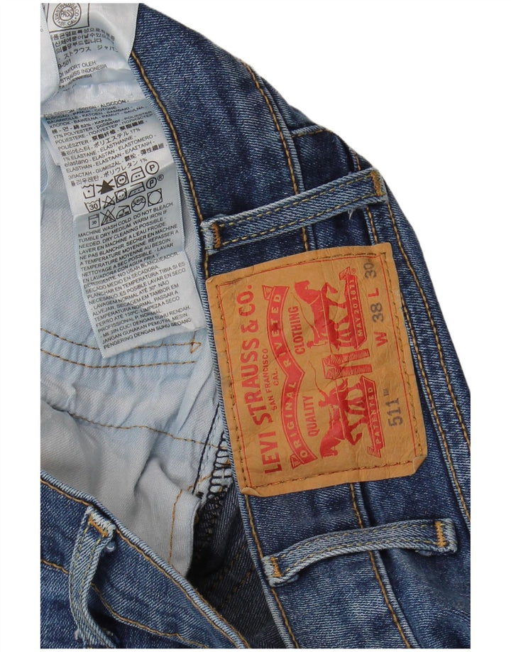 Levi's Herre 511 Slim Jeans W38 L30 Blå Bomuld
