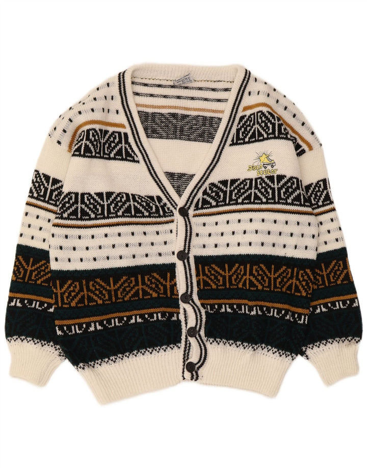 Vintage herre cardigan sweater Large Multicolored Fair Isle