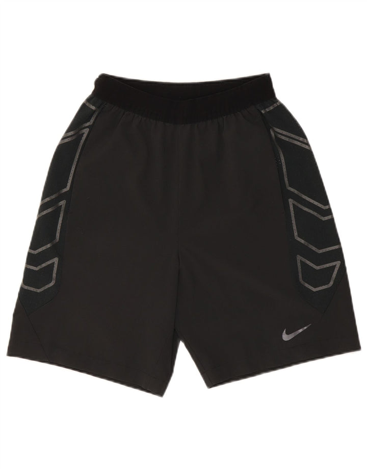 Nike Herre grafiske sportsshorts Small Black Colourblock Polyester