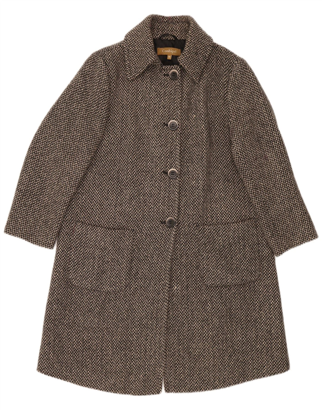 Conbipel Dame Overfrakke IT 46 Large Grey Ternet Uld