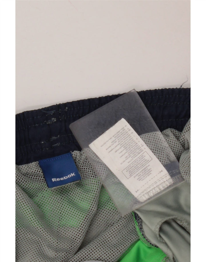 REEBOK Badeshorts til mænd XL Grøn Colourblock Polyester