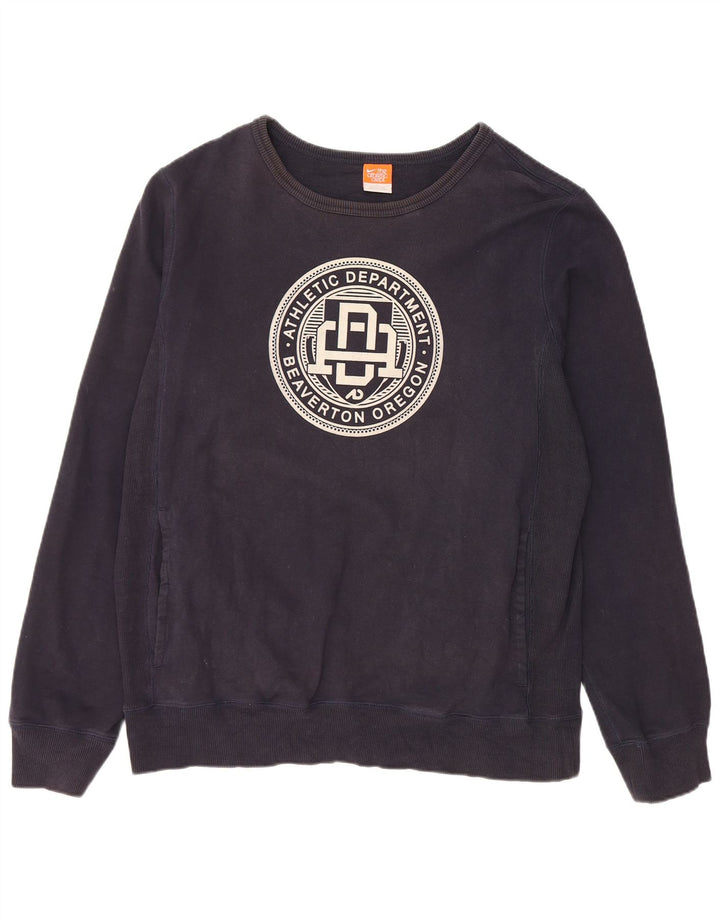 NIKE grafisk sweatshirt til mænd, stor marineblå