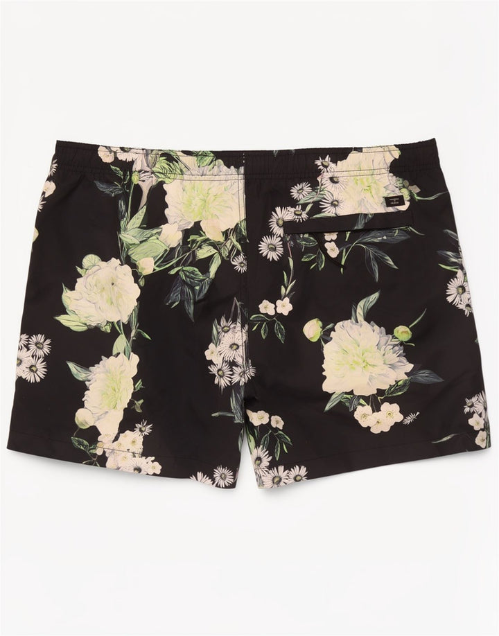 Superdry Grafiske svømmeshorts til mænd, store marineblå blomsterpolyester