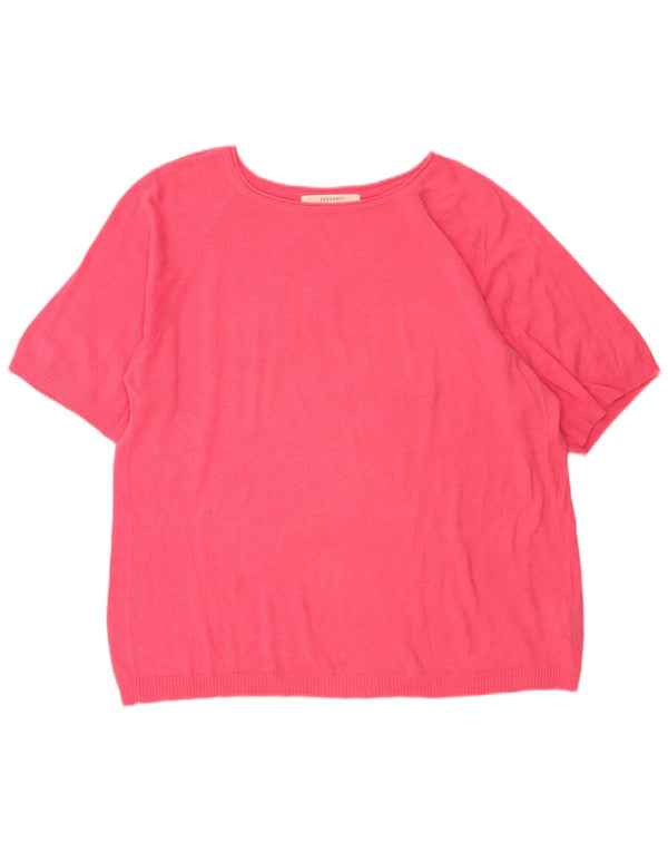 Zara Dame Oversized Boat Neck Jumper Sweater UK 14 Medium Pink