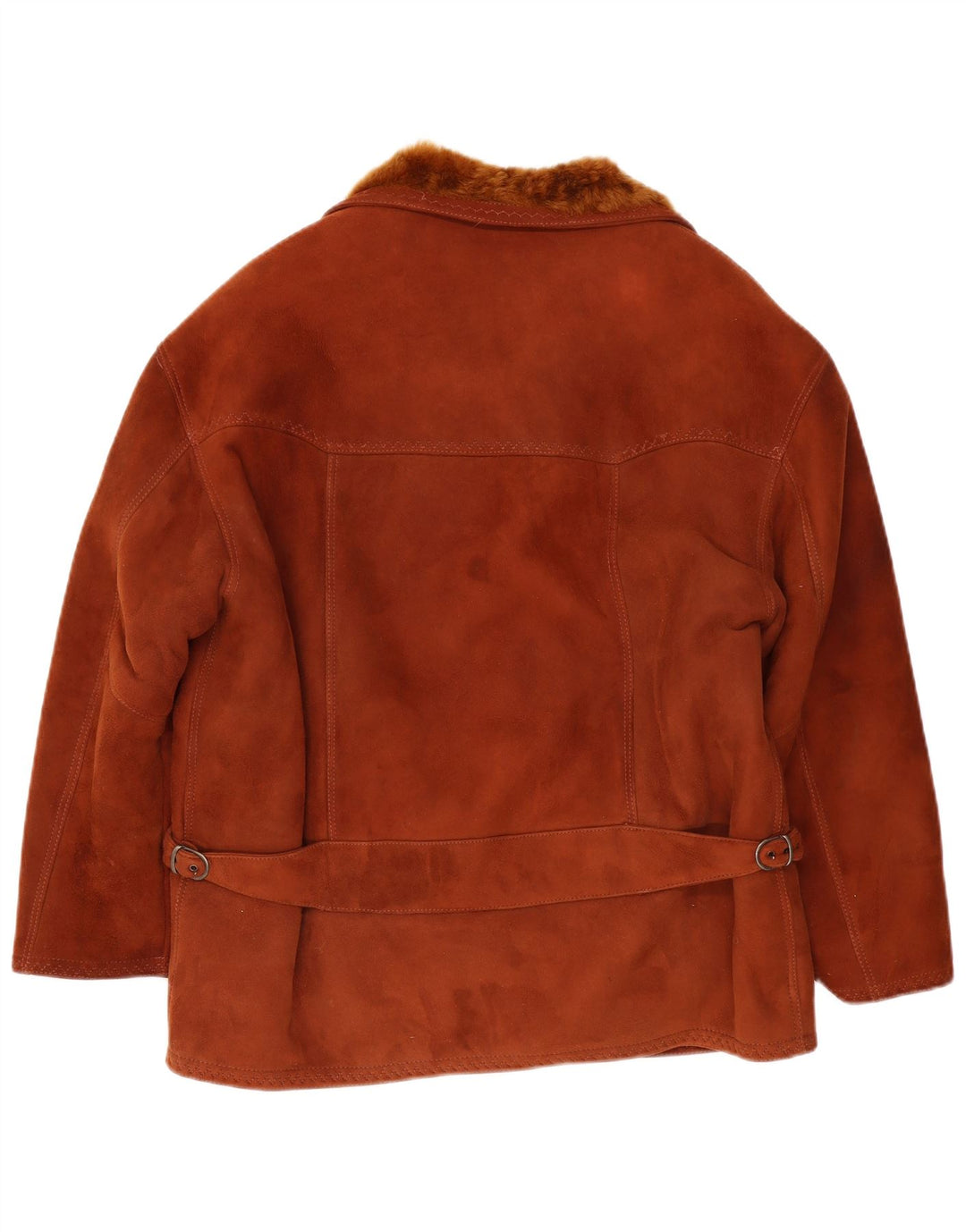 Vintage Herre Shearling Jacket UK 38 Medium Brown
