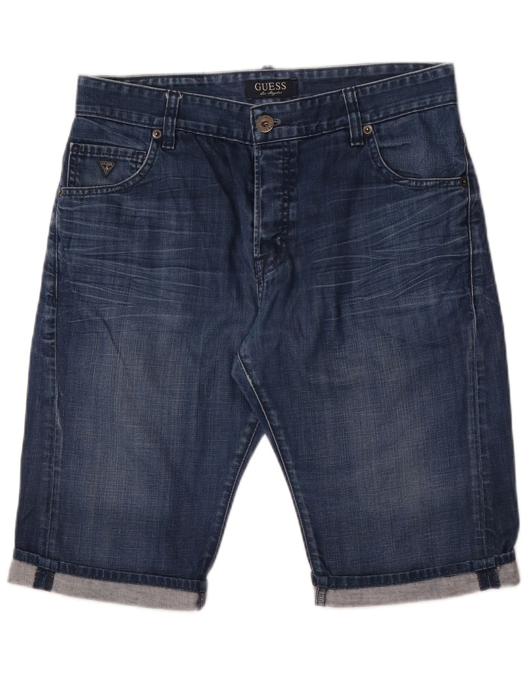 Guess Denim Shorts til mænd W31 Medium Blue Bomuld
