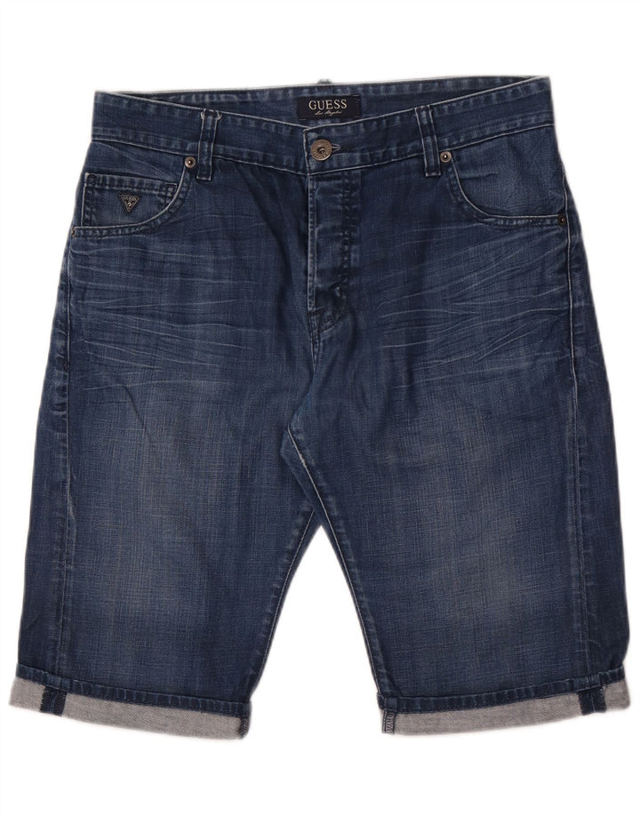 Guess Denim Shorts til mænd W31 Medium Blue Bomuld