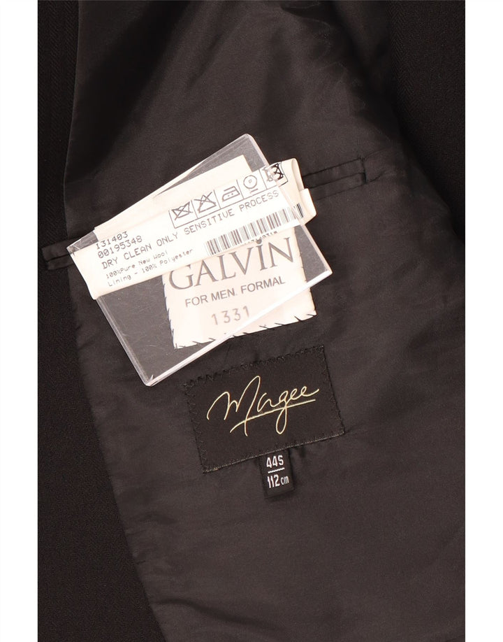Magee Herre Tailcoat Blazer Jacket UK 44 XL Sort Uld
