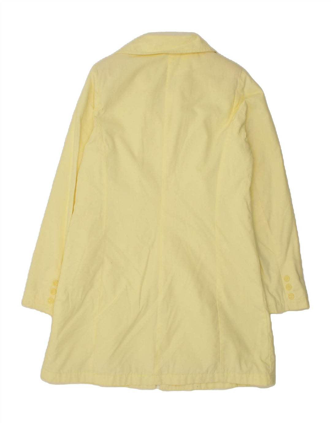 VINTAGE Womens Overcoat UK 12 Medium Yellow Cotton Vintage Vintage and Second-Hand Vintage from Messina Hembry 
