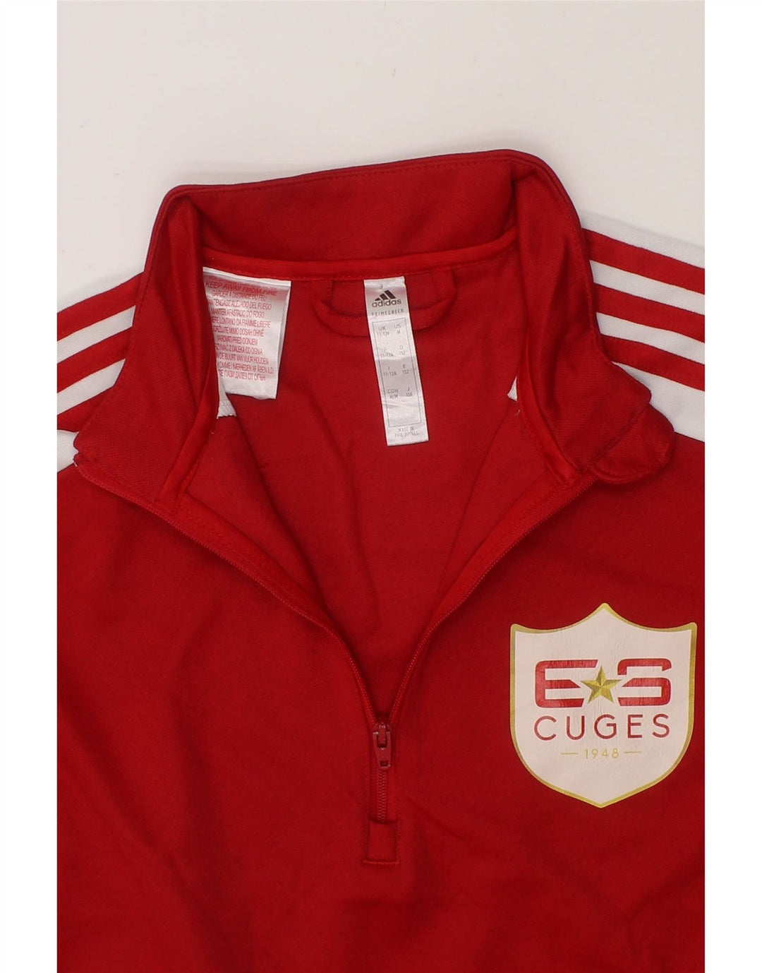 ADIDAS Boys Aeroready Graphic Pullover Tracksuit Top 11-12 Years Red Vintage Adidas and Second-Hand Adidas from Messina Hembry 