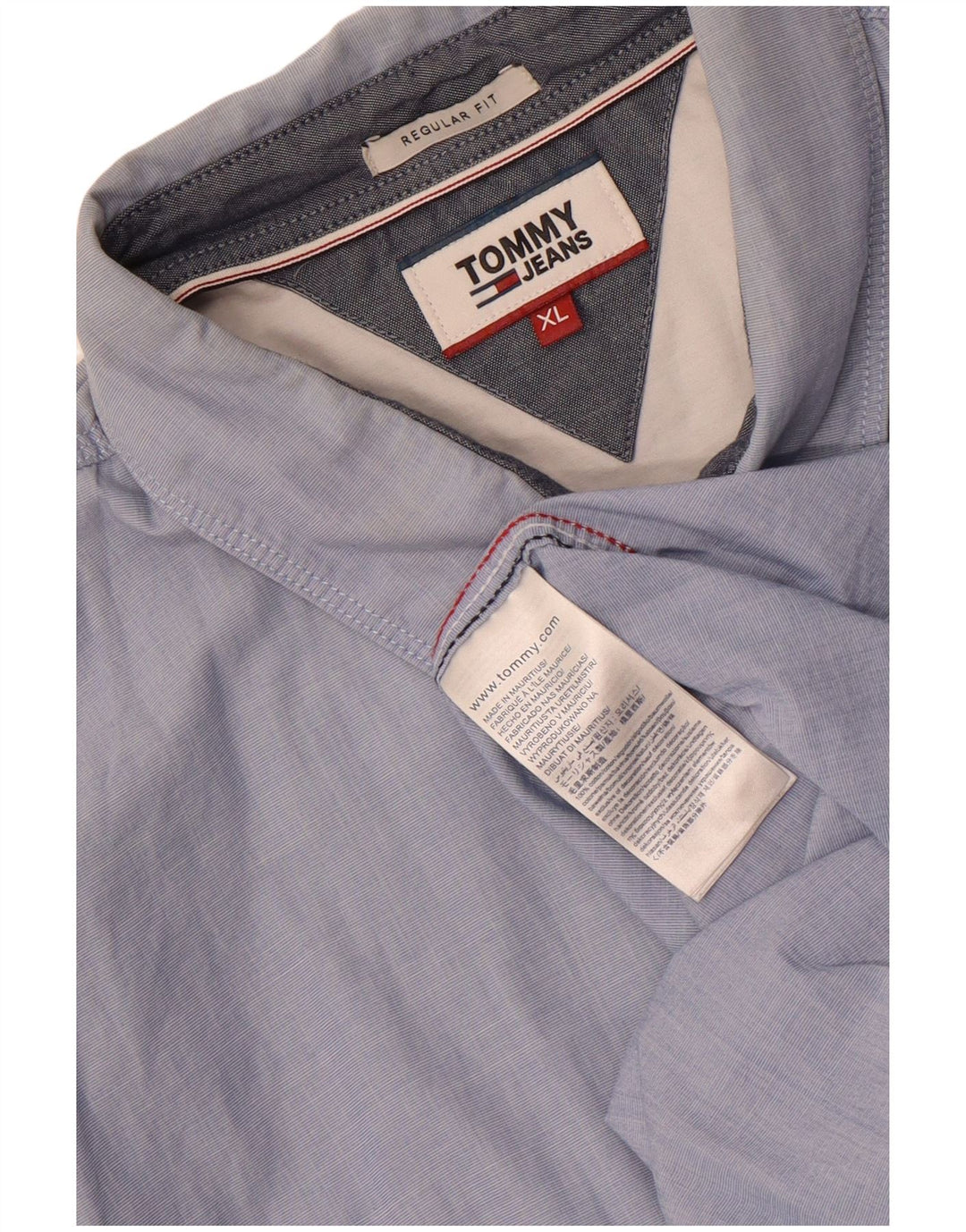 Tommy Hilfiger Herre Regular Fit skjorte XL blå bomuld