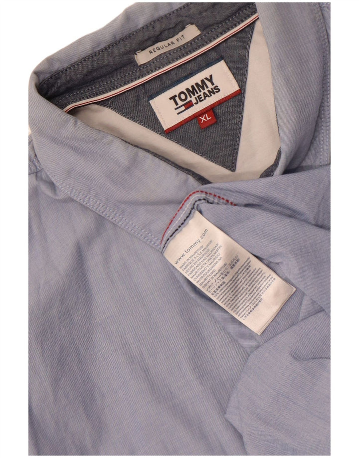 Tommy Hilfiger Herre Regular Fit skjorte XL blå bomuld