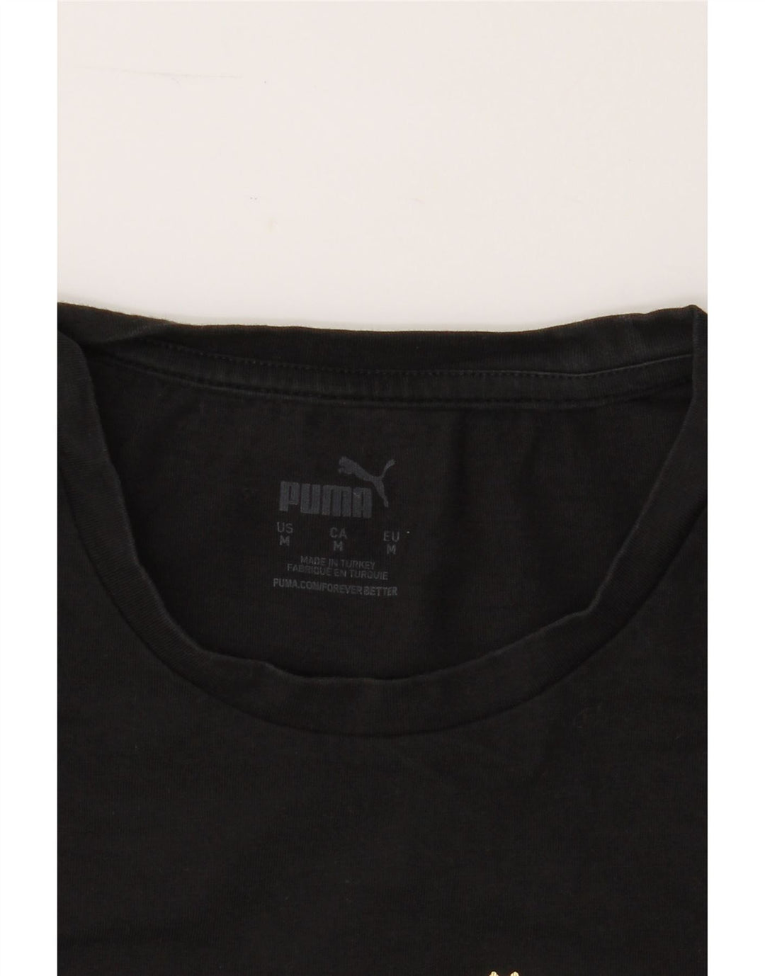 PUMA Womens Graphic T-Shirt Top UK 12 Medium Black Vintage Puma and Second-Hand Puma from Messina Hembry 