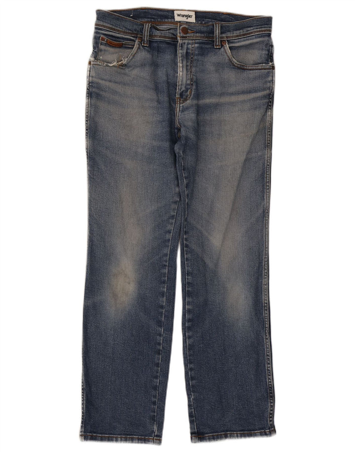 Wrangler Herre Texas Straight Jeans W32 L30 Blå Bomuld