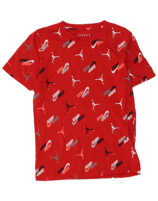 Jordan Boys Grafisk T-Shirt Top 12-13 År Stor Rød Bomuld