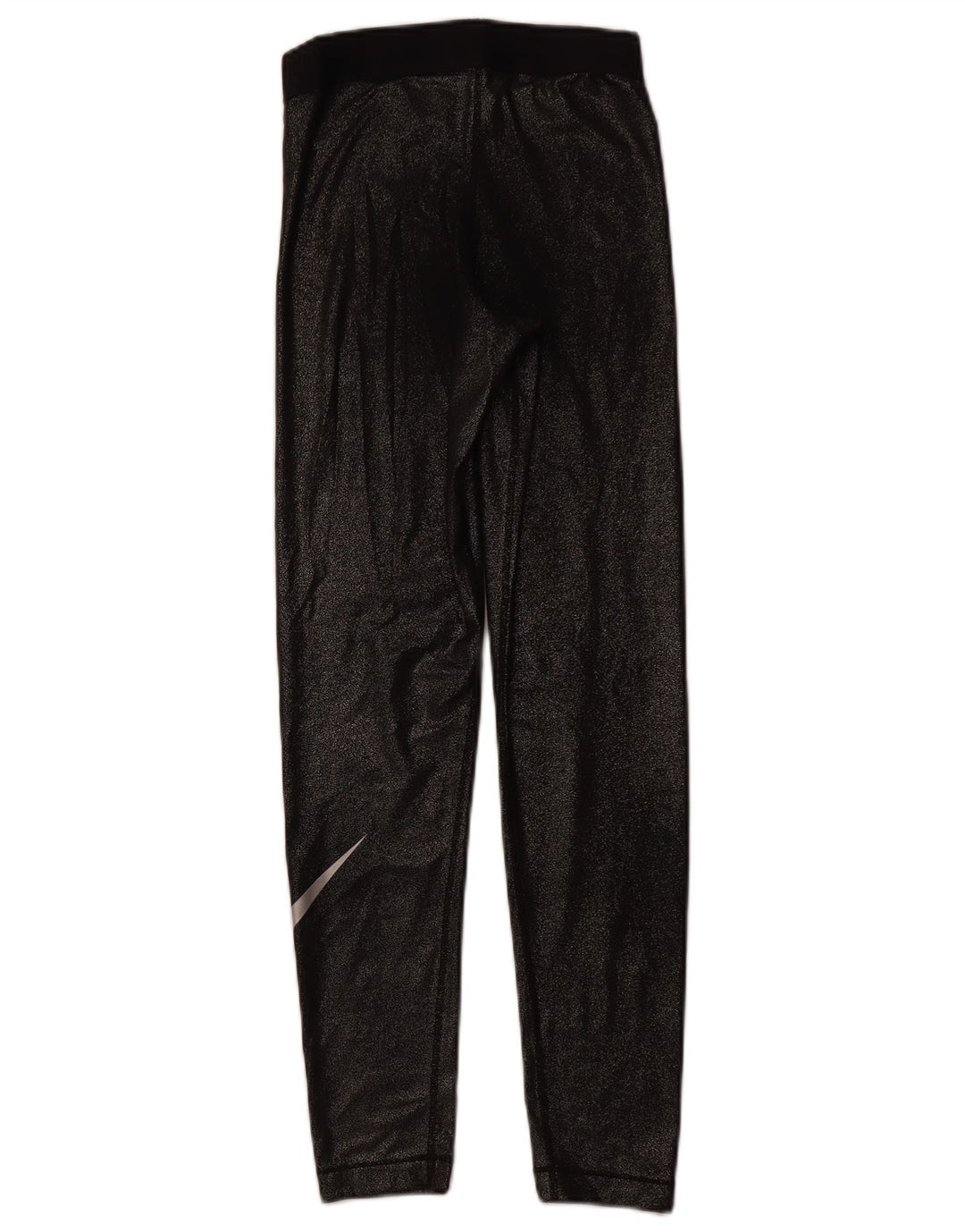 NIKE Dri Fit grafiske leggings til kvinder UK 8 Lille sort polyester