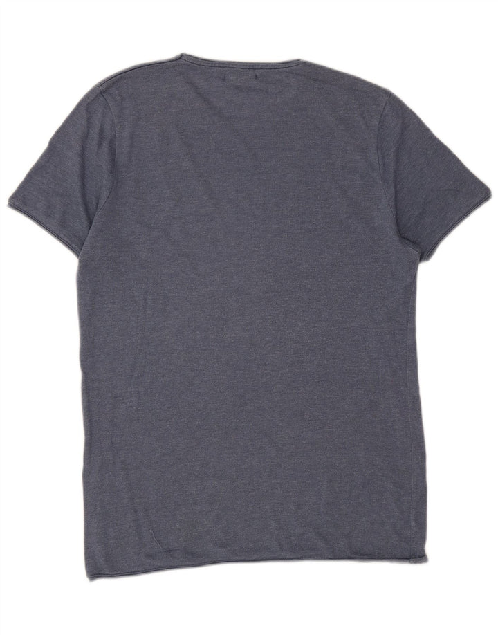Zara Herre T-Shirt Top Medium Navy Blue
