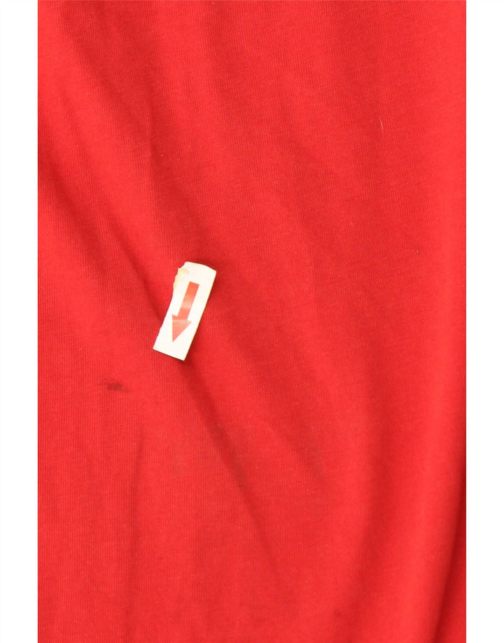 Adidas Herre Climalite T-Shirt Top Stor Rød Bomuld