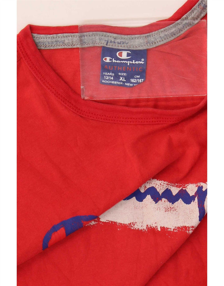Champion Drenge Grafisk Vest Top 13-14 år XL Rød