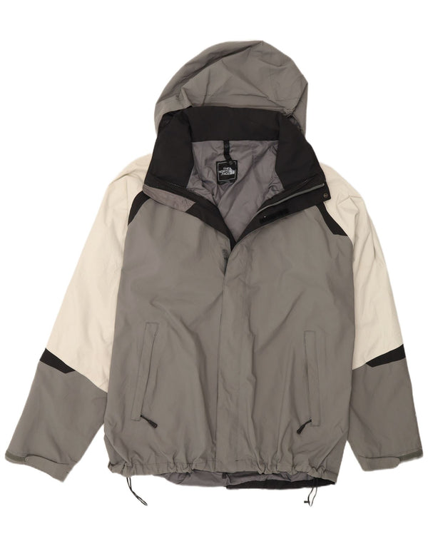 The North Face Regnjakke med hætte til mænd UK 42 XL Grå Colourblock Nylon