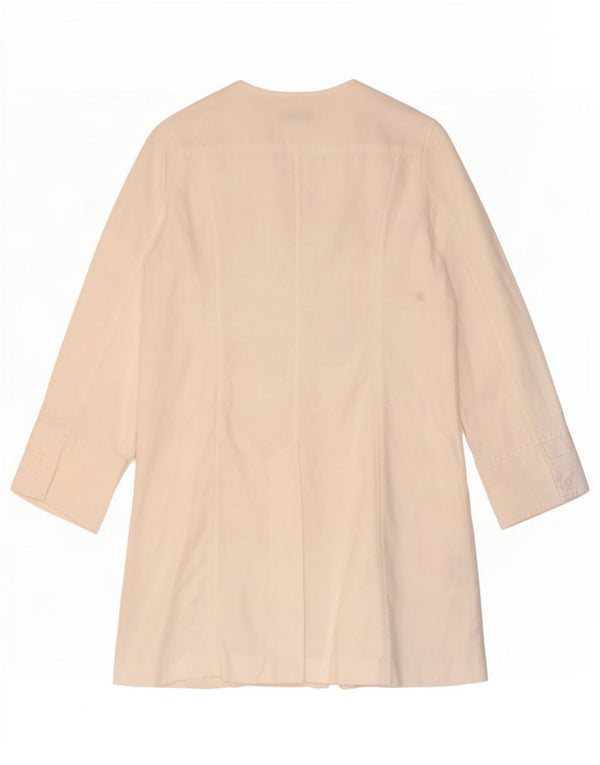 Laura Ashley Dame Longline Cardigan Top UK 14 Large White Linen