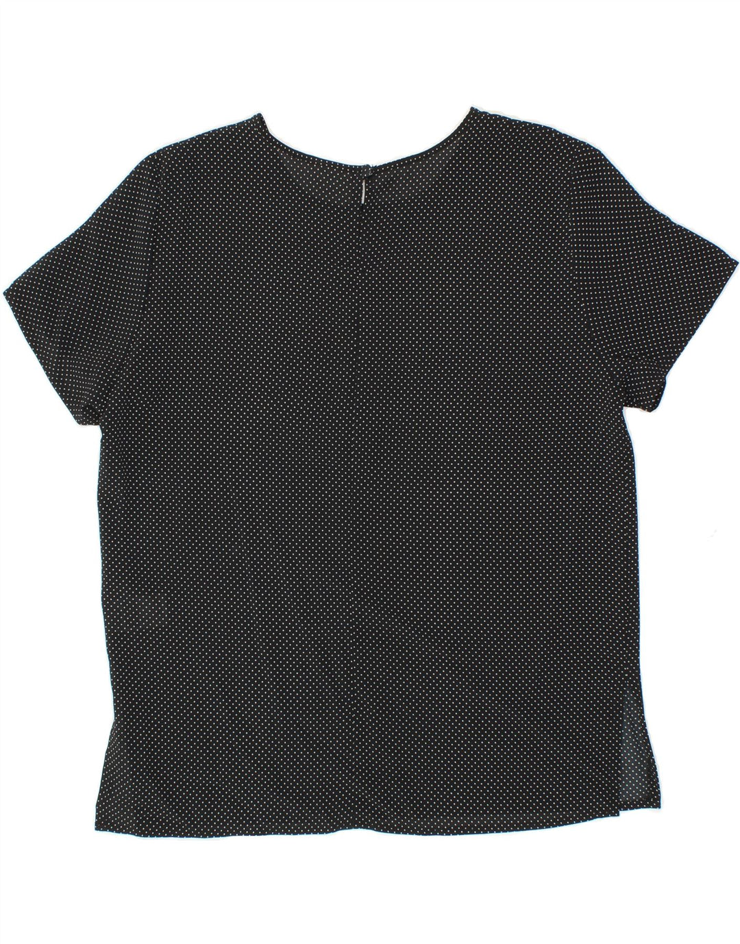 CLASSICS Womens Blouse Top UK 14 Large  Black Spotted Polyester Vintage Classics and Second-Hand Classics from Messina Hembry 