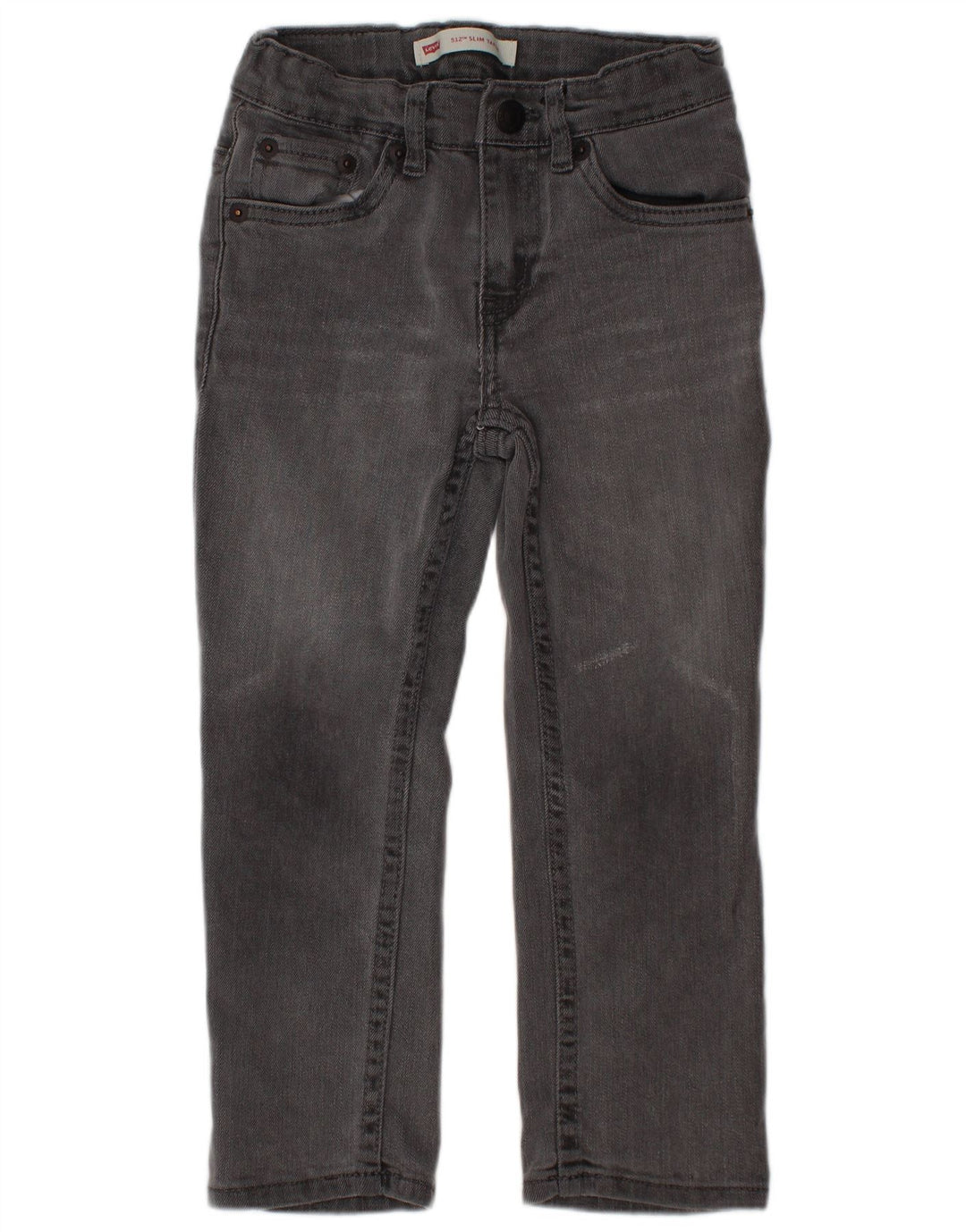 LEVI'S Boys 512 Slim Tapered Jeans 3-4 år W20 L16 Grå Bomuld