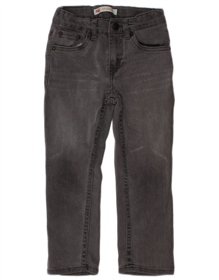 LEVI'S Boys 512 Slim Tapered Jeans 3-4 år W20 L16 Grå Bomuld