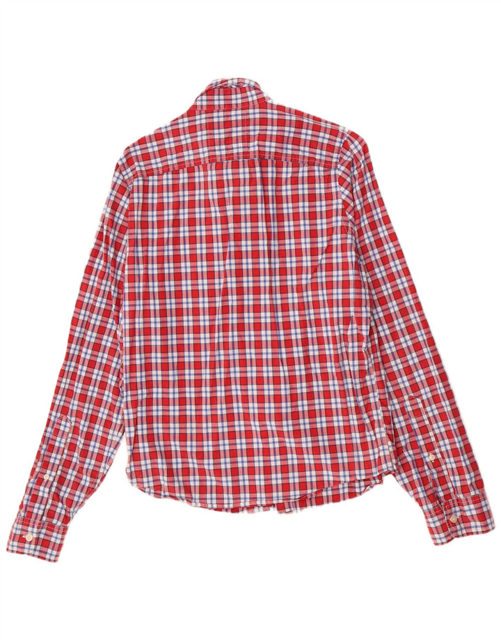 Hollister Herreskjorte Medium Rød Plaid Bomuld