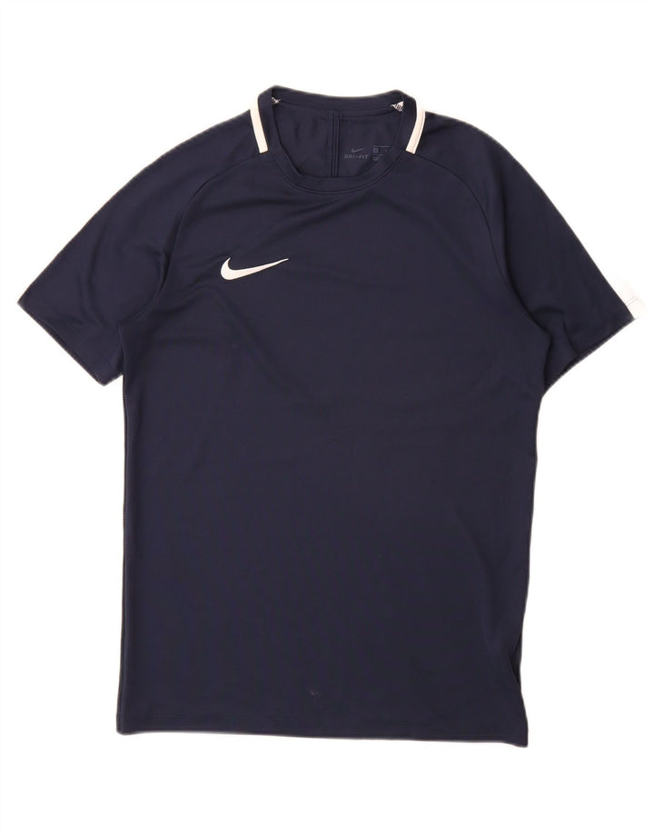 Nike herre Dri Fit T-shirt top lille marineblå polyester