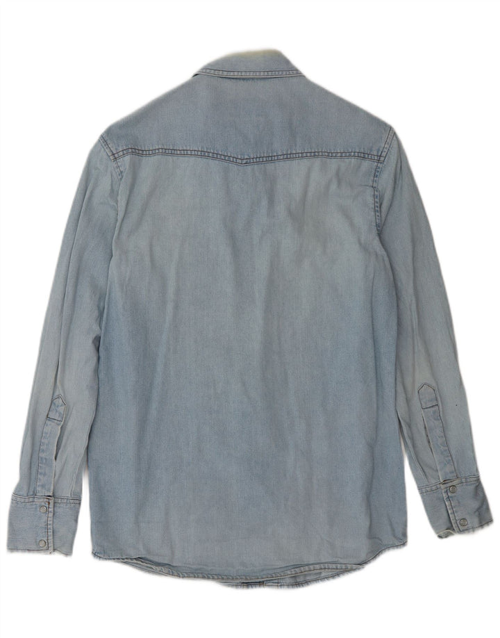 Wrangler Denimskjorte til mænd XS Blå bomuld