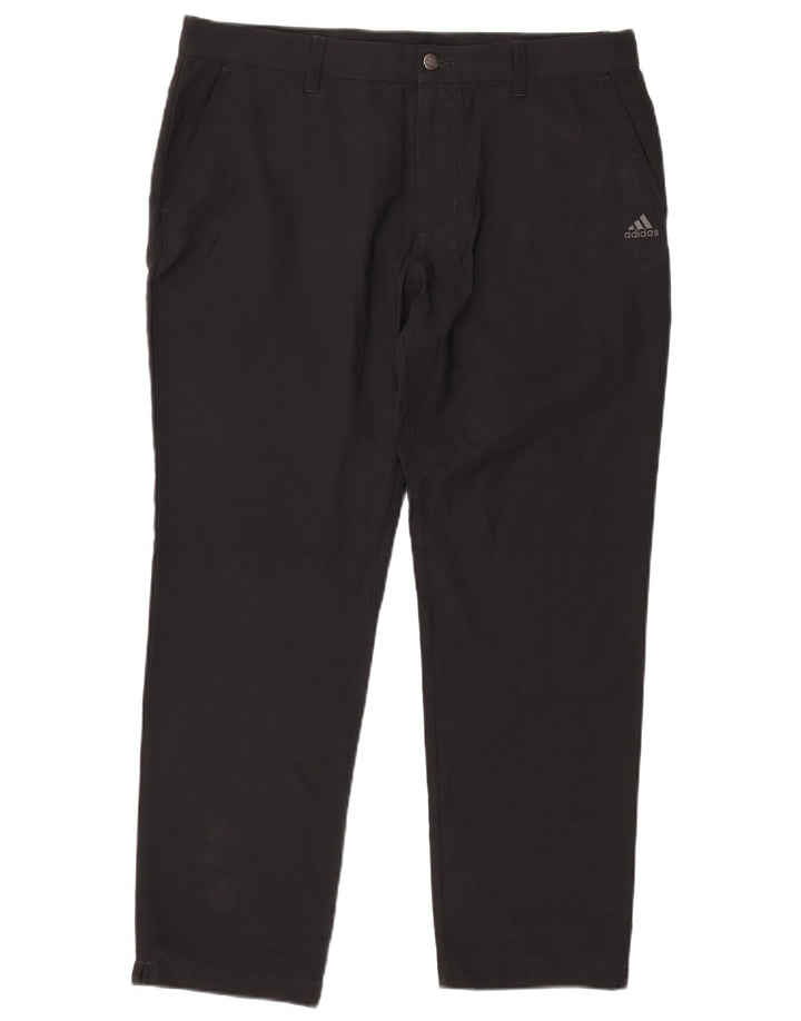 Adidas Herre Slim Chino Bukser W36 L30 Sort Polyester